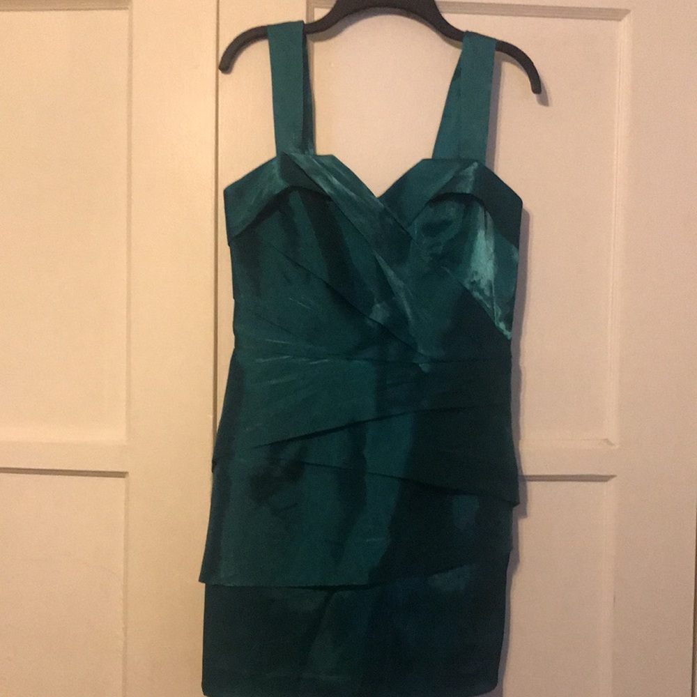 A|X Armani Exchange Green Layered Mini Dress